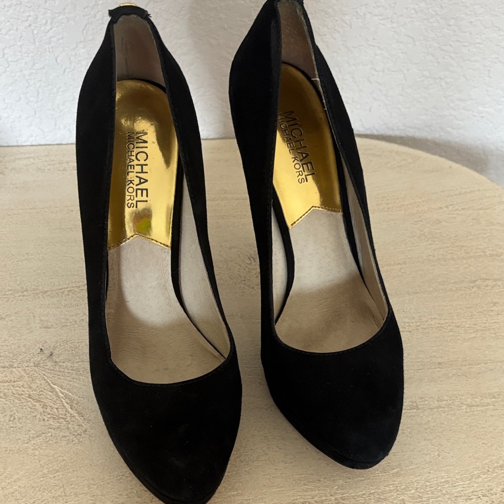 Michael Kors Black Suede Heels